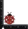 Shimmering Ladybug with 3D Sings, Insects, Bugs, Embroidered, Iron on Patch